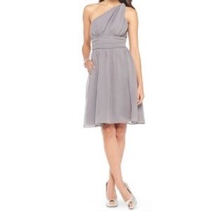 Tevolio chiffon one shoulder bridesmaid dress